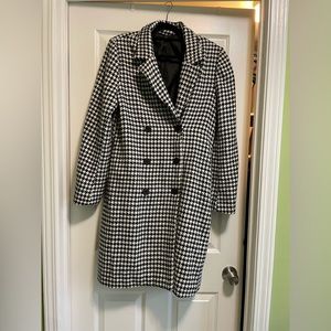Blue pepper brand houndstooth pea coat